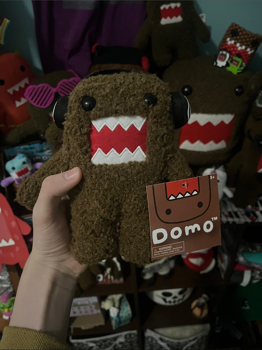 Domo plush wearing headphones new with tags